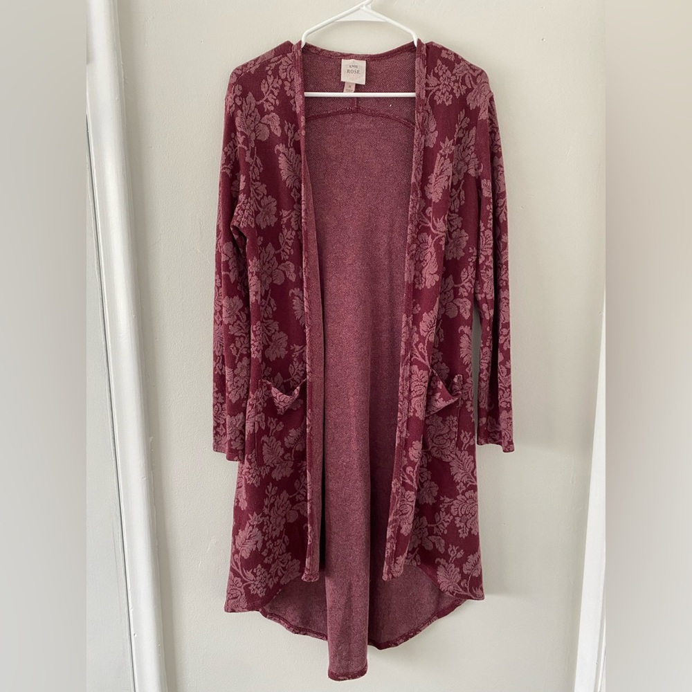 Floral duster cardigan